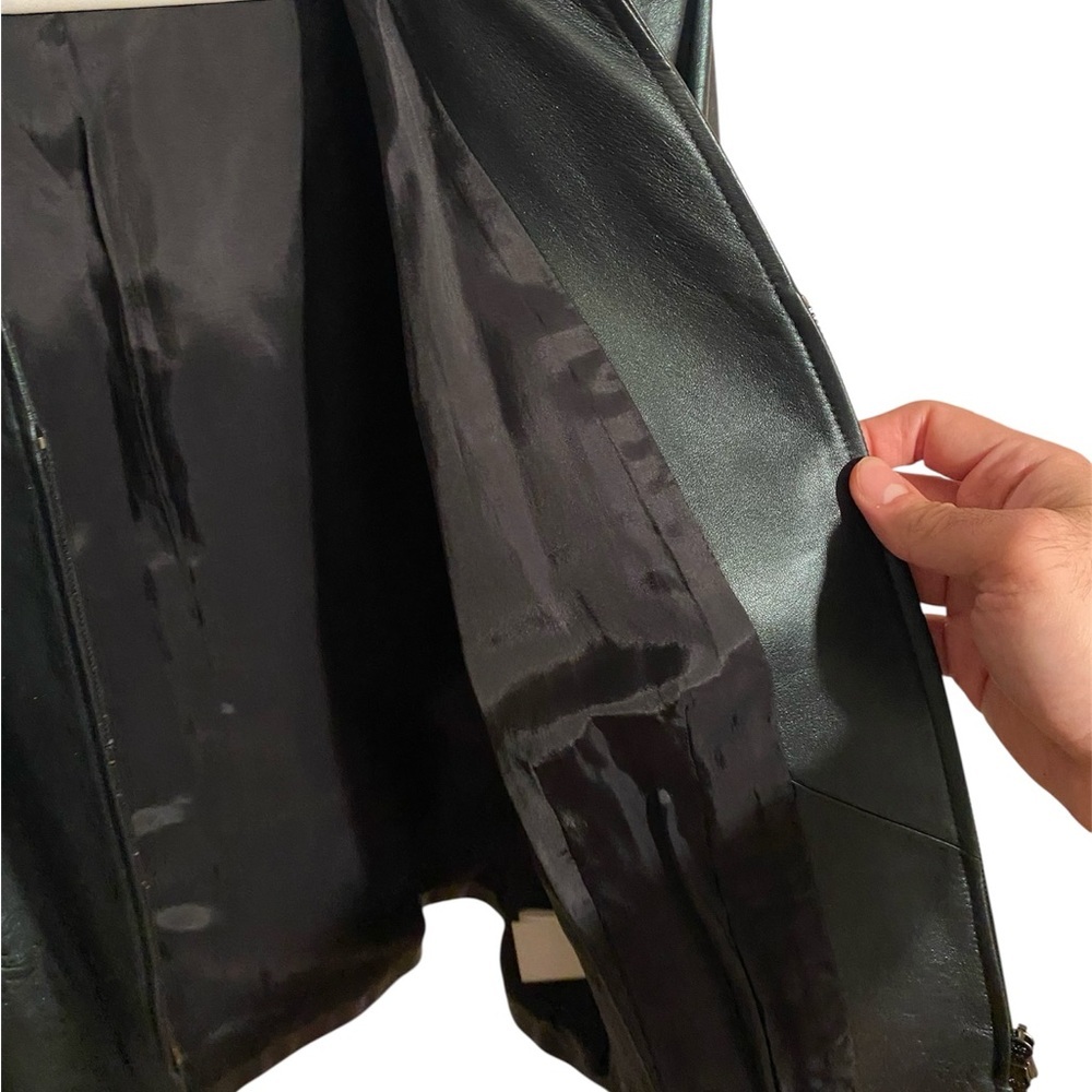 Lafayette 148 New York metallic green lambskin jacket - Picture 7 of 15